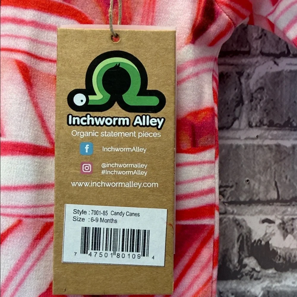 NWT Inchworm sleeper‎ Pink and White Kids One Piece